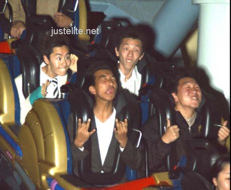 Japan funny picture. We love Roller Coaster