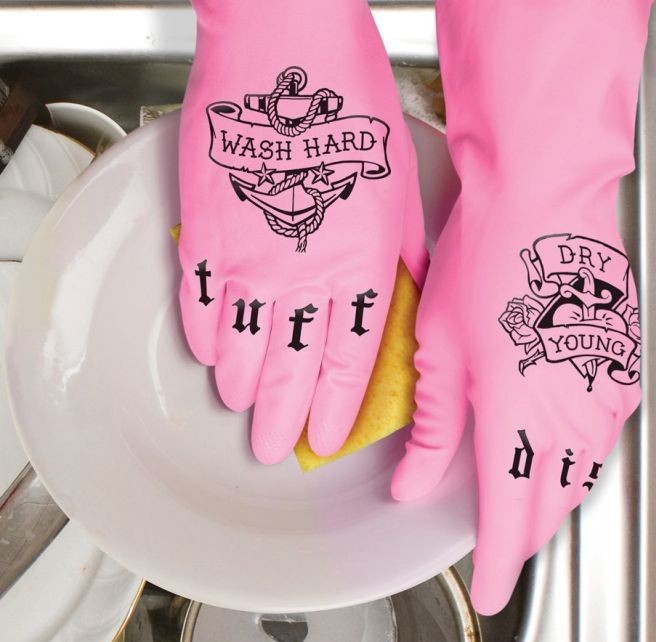 Tuff Dish Tattoo Kitchen Gloves